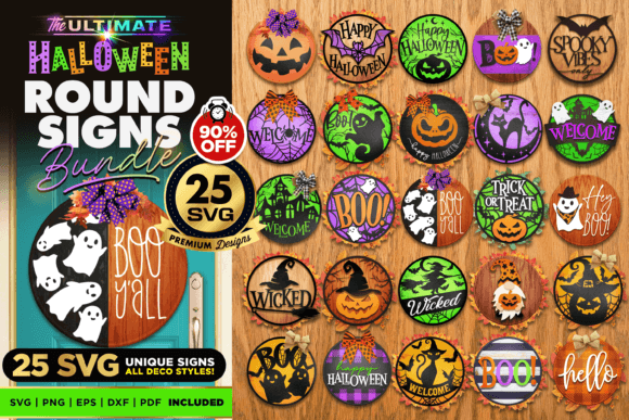 25 Halloween Door Signs SVG Bundle Vol.2 Review