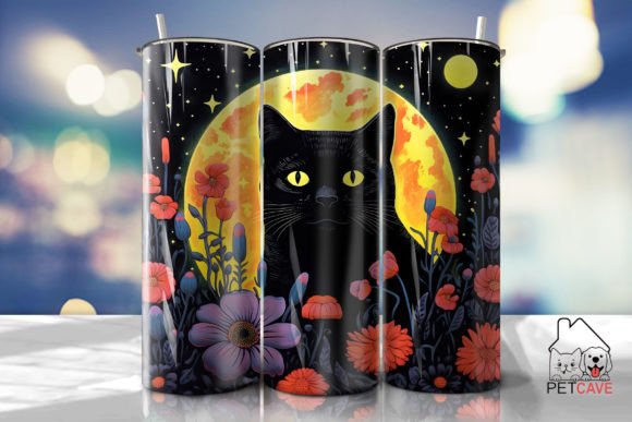 Black Cat and Flower Art Tumbler 3 Review