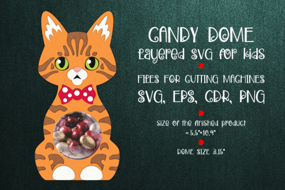 Ginger Tabby Cat Candy Dome Template Review