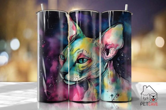 Sphynx Cat and Galaxy Tumbler Embroidery Design Review