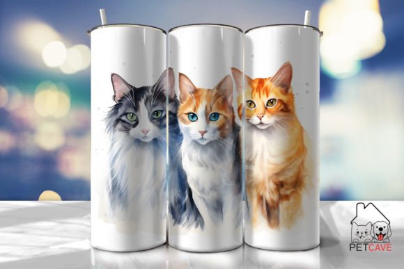 Three Cat Watercolor Tumbler Wrap Review